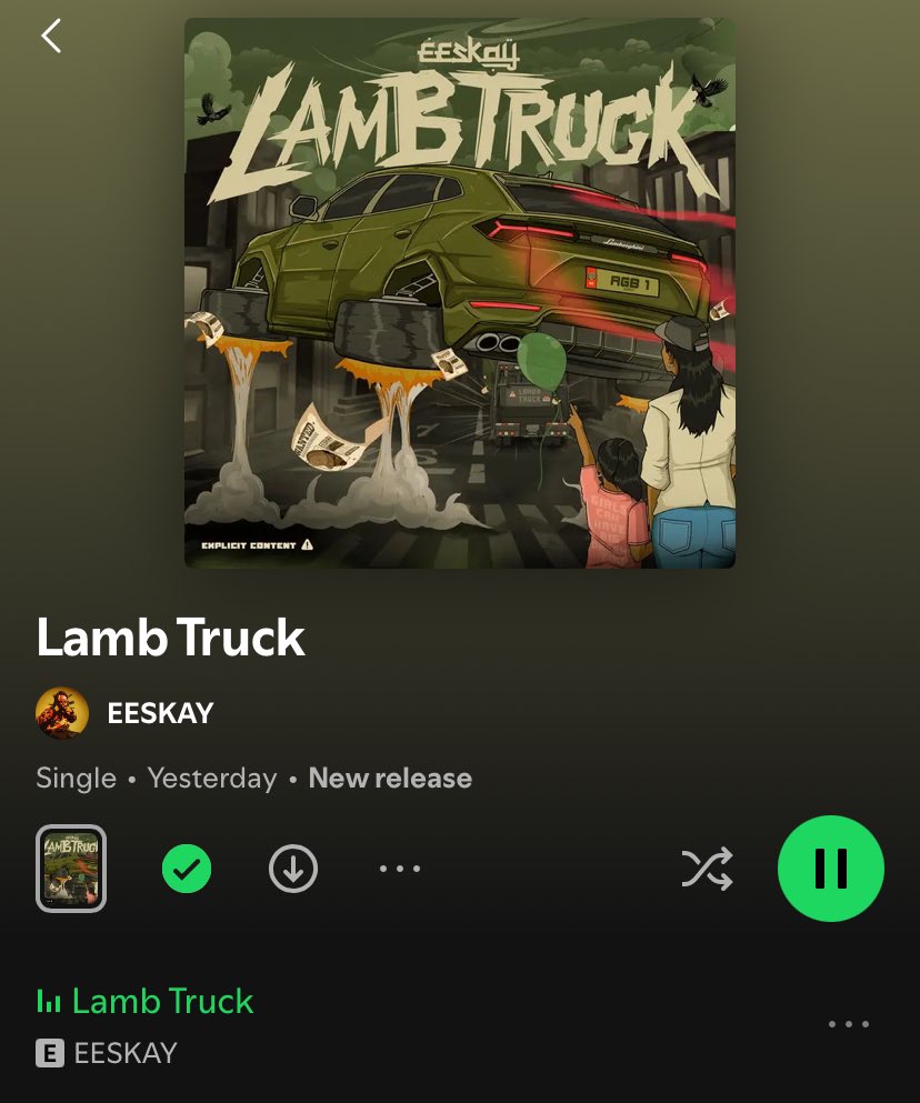 noxgenre's tweet photo. New music from EESKAY  “LAMB TRUCK” 🚗💨🔥
Big flex. Bigger energy. Zero brakes.

When EESKAY pulls up, it’s not just a song… it’s a statement. 🎶💥
Tap in and ride the wave. 🎧✨

#EESKAY #LambTruck #NewMusic #NXGApproved https://t.co/9nEx8U9nvv