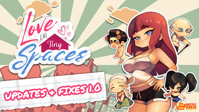 📰 Updates on Love In Tiny Spaces📰

It's been around 2 weeks since we launched Love In Tiny Spaces and we've added a few QoL updates like restarting and skipping levels as a start!

Read all about it ↓↓↓
steamcommunity.com/games/3309380/…
#LoveInTinySpaces #indiedev