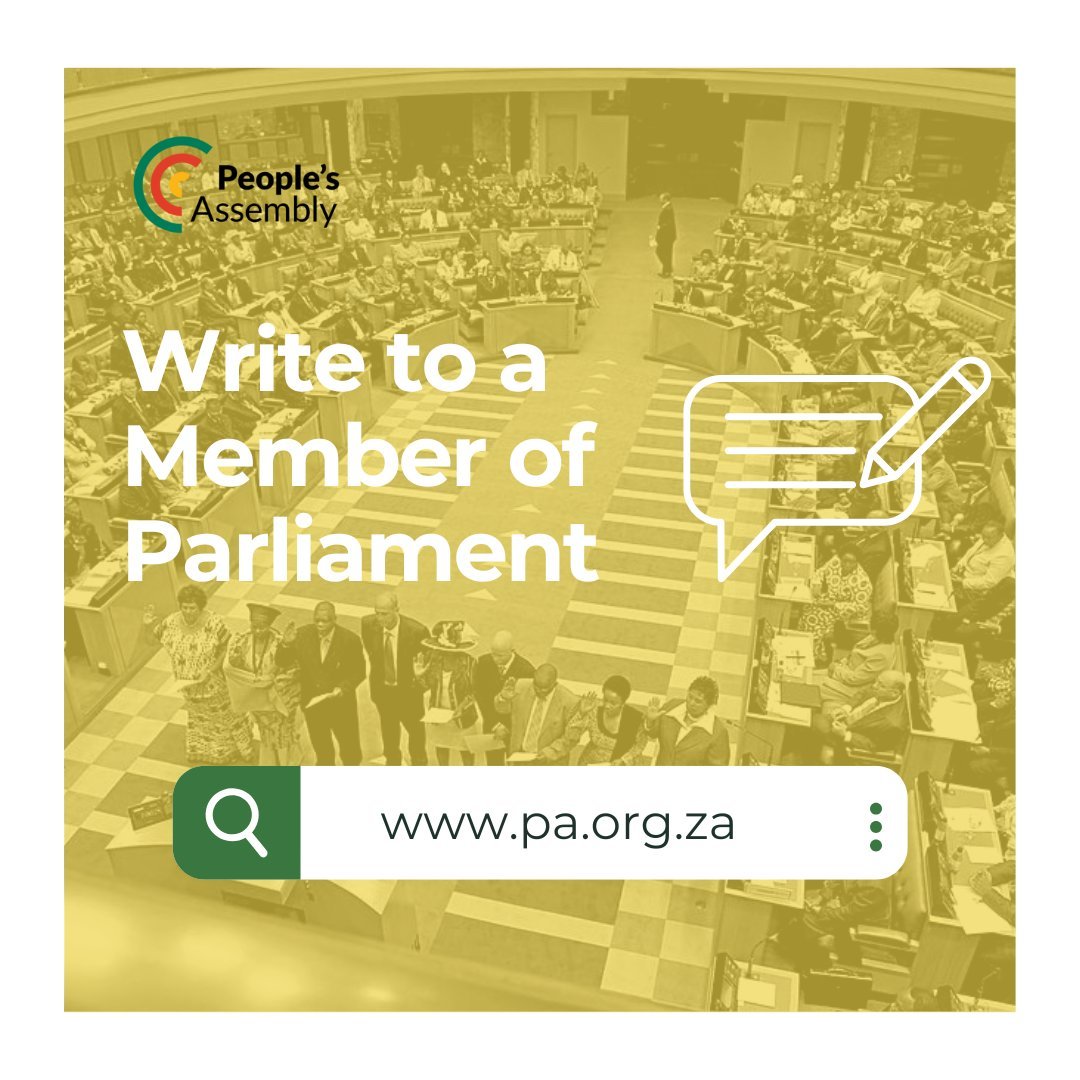 Want to hold your leaders accountable?
See how they vote, what they say—and tell them what matters to YOU. 🗣️
Raise service delivery issues &amp; more at👉pa.org.za by writing to your MP or Portfolio Committee!
#KnowYourReps 
#Accountability