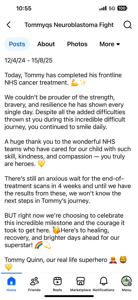 facebook.com/share/v/1CSNL5…

Keep kicking its arse down the road Tommy 

4 weeks till final scan results and the next steps are decided 

<a href="/SKC_UK/">Solving Kids' Cancer UK 🎗</a> 
<a href="/celts/">ゆき</a> 
<a href="/ETimsNet/">E-Tims</a> 
<a href="/SU2CUK/">Stand Up To Cancer UK</a>