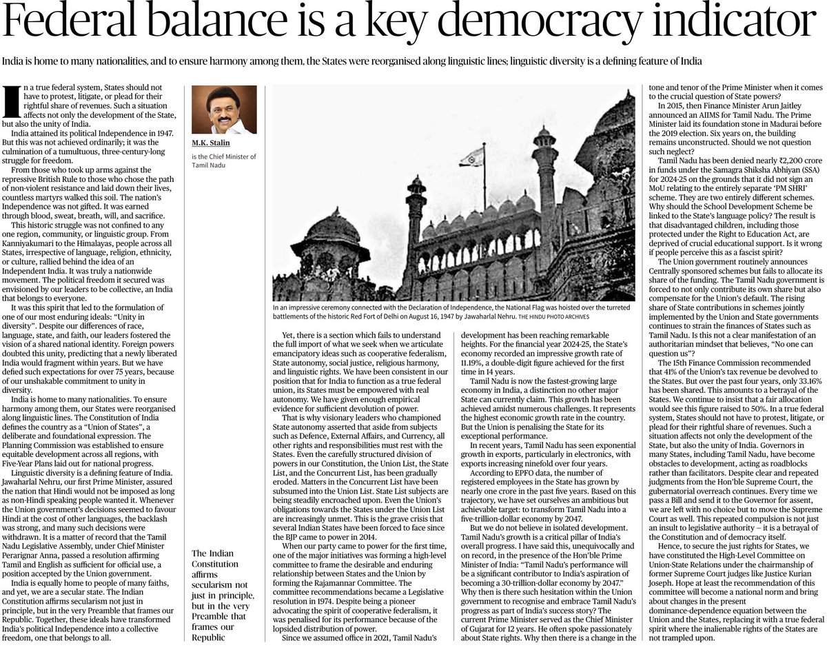 nramind's tweet photo. Don’t miss these two important articles published in The Hindu of August 15, 2025 to mark 78 Years of Freedom: https://t.co/43YqtnOHot