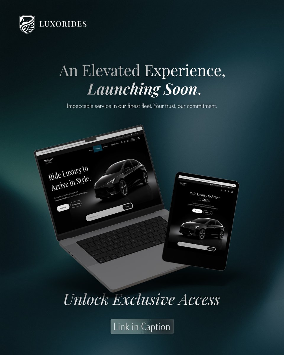 luxorides's tweet photo. Be the first to embrace this new standard and receive a special welcome gift:

1. Get 10% off your first booking 😃
2. Chance to win a FREE ride. 🚘

Link : https://t.co/Doe62BRges
for exclusive early access. 🎉 https://t.co/8qijKh19j1