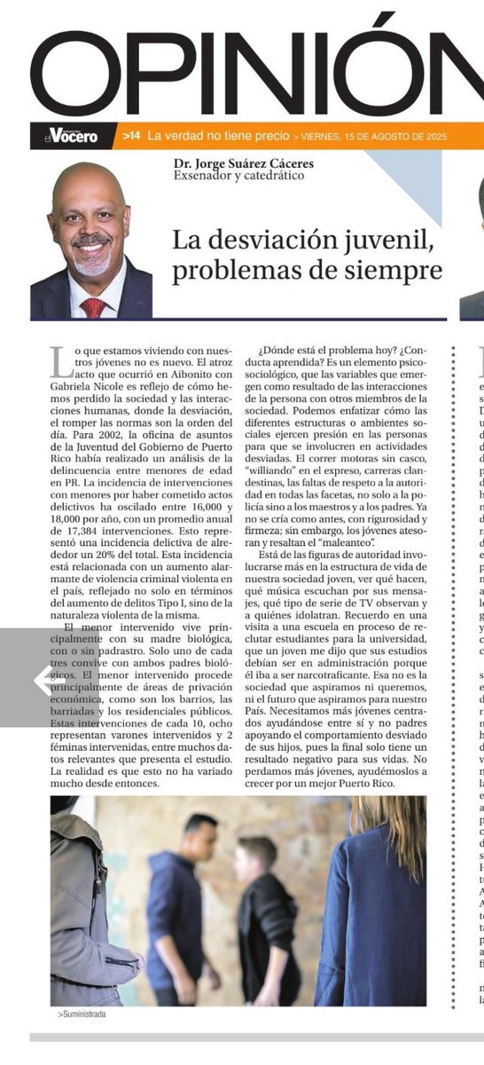 Comparto mi columna de hoy en el <a href="/VoceroPR/">El Vocero de Puerto Rico</a>