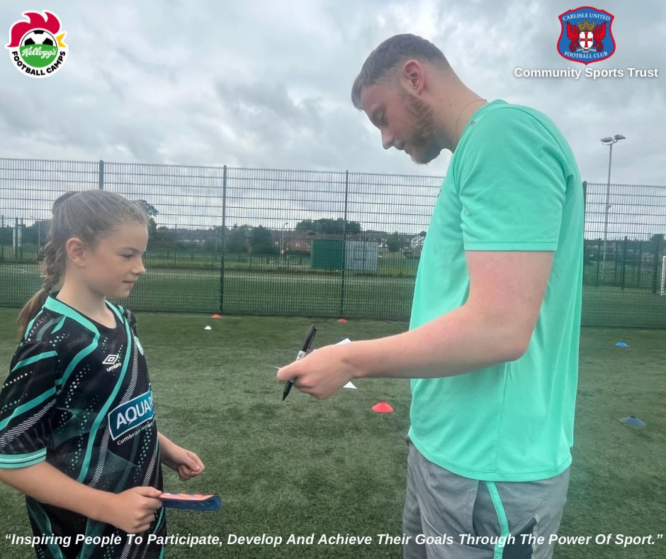 👏 Superb to have Jude Smith at our #KelloggsFootballCamp in Carlisle this morning.

The participants had a great time asking Jude questions and getting autographs signed.

A big thank you to Jude for his time.