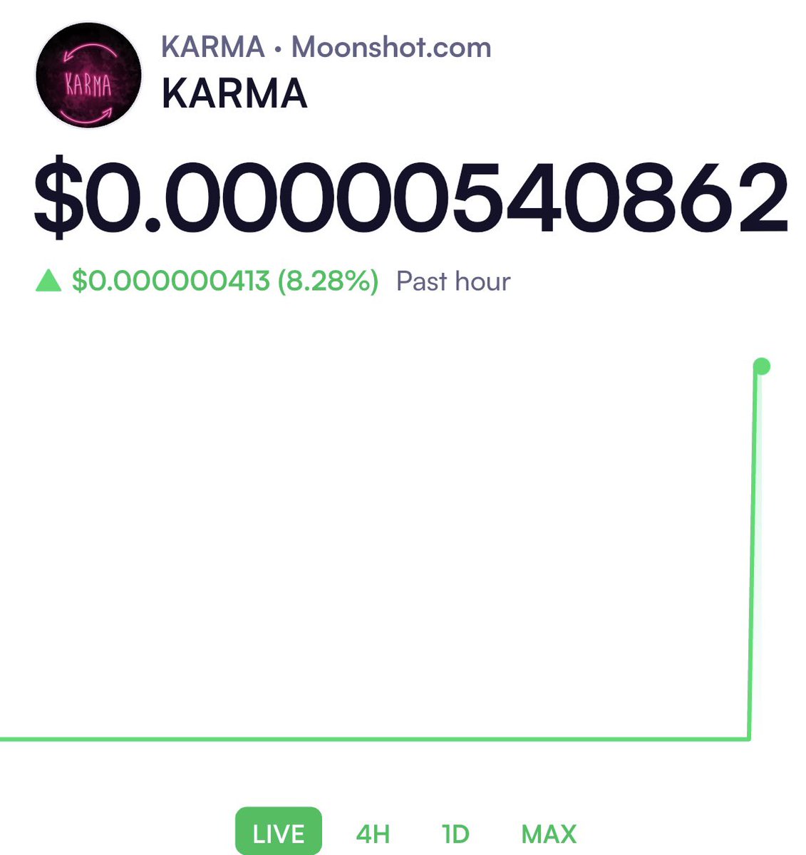 karmmacoin's tweet photo. $KARMA #Moonshot #pump #memecoin https://t.co/aaqKQd04iV