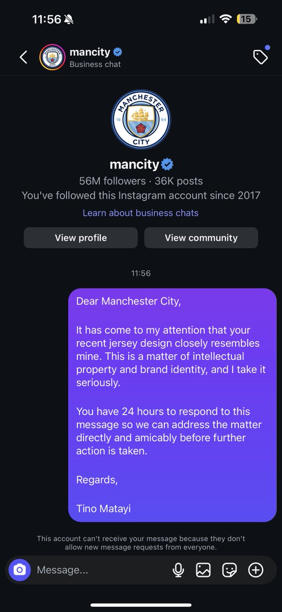 You have 24 hours <a href="/ManCity/">Manchester City</a> !!!