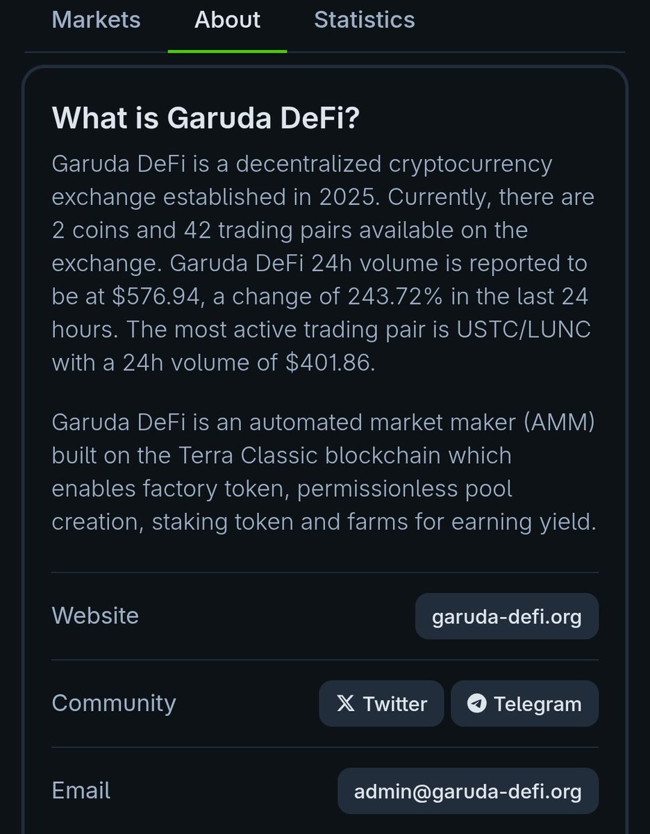 Let the game begin⚡
coingecko.com/en/exchanges/g…

#LUNC #DeFi #Coingecko