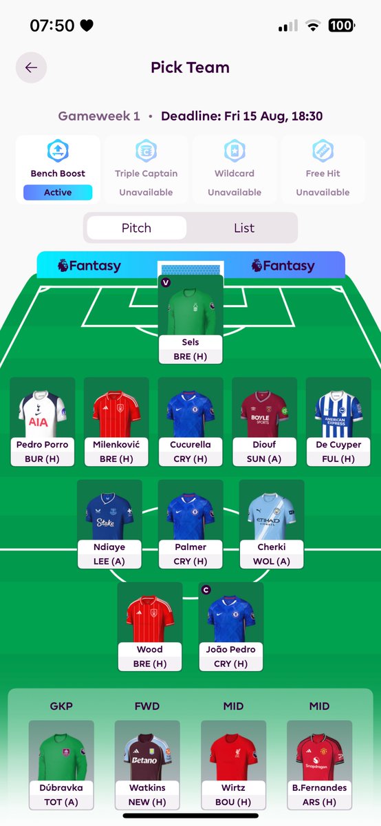 user56665567's tweet photo. @FPL__Raptor BB GMW1 Thoughts ? https://t.co/dg3pgkQCsB