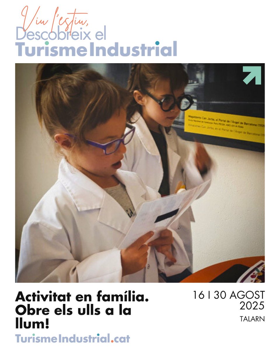 Gaudeix aquest estiu en família!👀☀️ Amb "Obre els ulls a la llum!" els més petits i petites es converteixen en científics i exploren el món de l'energia! ⚡️

Viu l'estiu, descobreix el Turisme Industrial!
📆 16/08
🌐 xatic.cat/ca/activitats/…

#ViuEstiuXATIC
