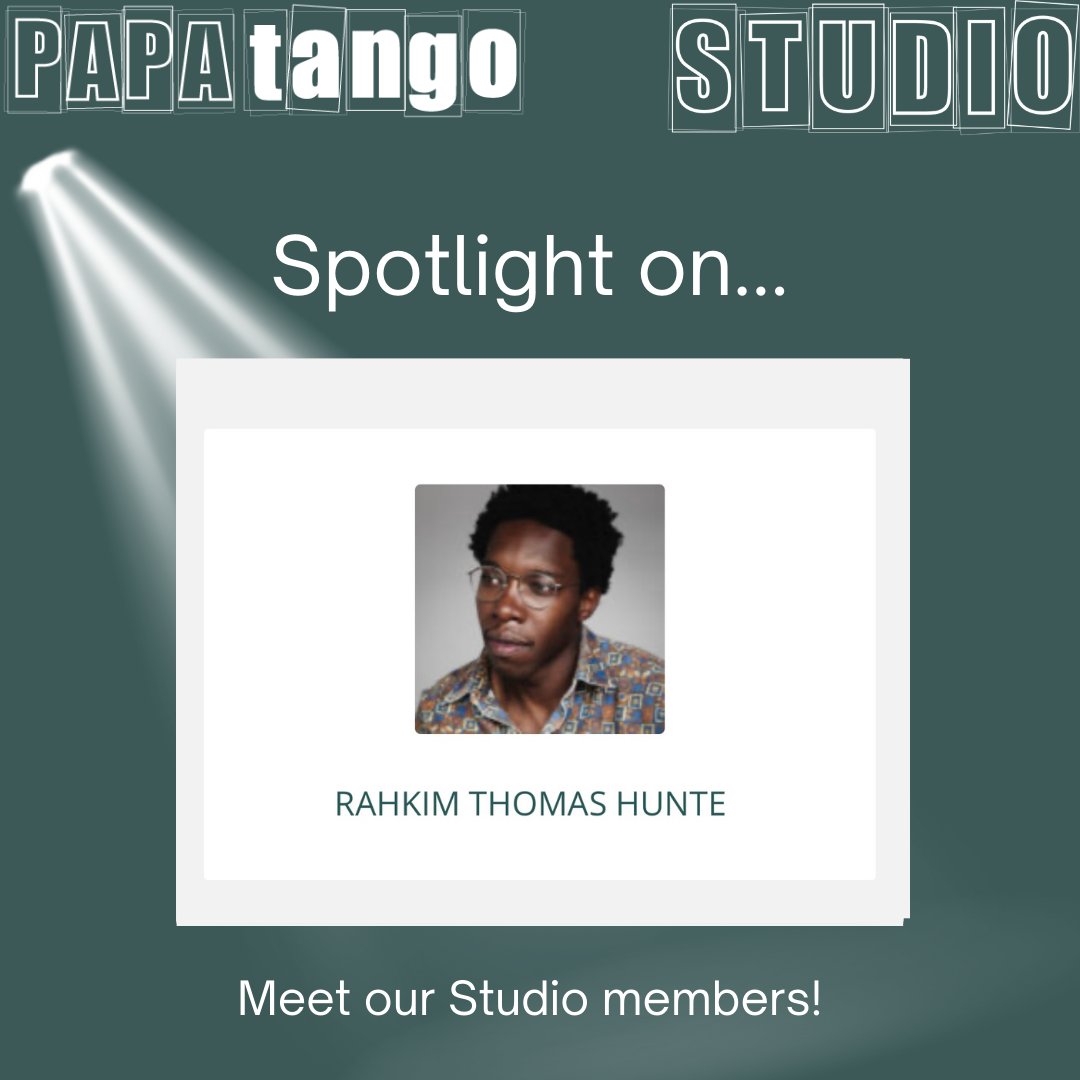 Every week we shine a spotlight on a randomly selected #PapatangoStudio member. This week it's Rahkim Thomas Hunte. Rahkim participated in the Young Vic Collective programme, with a full production of AITOPIA in 2025.
papatango.co.uk/studio/ #theatre #playwrights #playwriting
