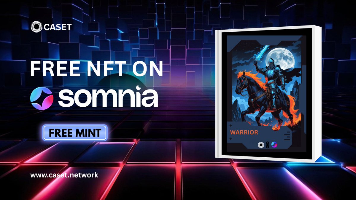 casetnetwork's tweet photo. Mint Free NFT On Somnia Testnet ✨

🌸Free Mint: https://t.co/blKVqEWg6k

WARRIOR On Caset 

RT+Like❤️ https://t.co/hho42mNL3J