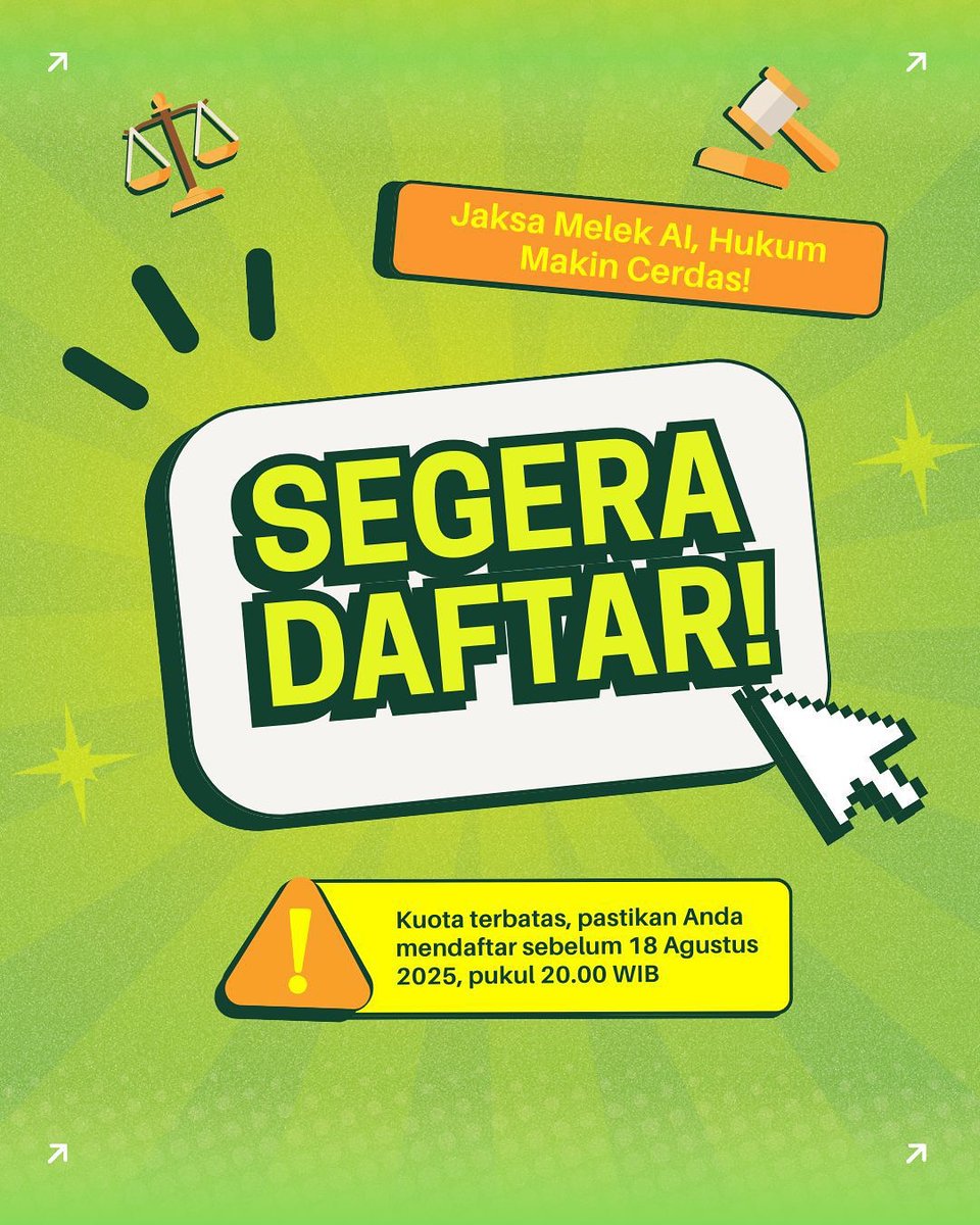 KejaksaanRI's tweet photo. Bersama-sama, kita wujudkan penegakan hukum yang makin cerdas dan adaptif terhadap perkembangan zaman.
#KejaksaanRI #JaksaMelekAI #PERSAJA #HUTKejaksaan #PenegakanHukum https://t.co/B78bUi7DAG
