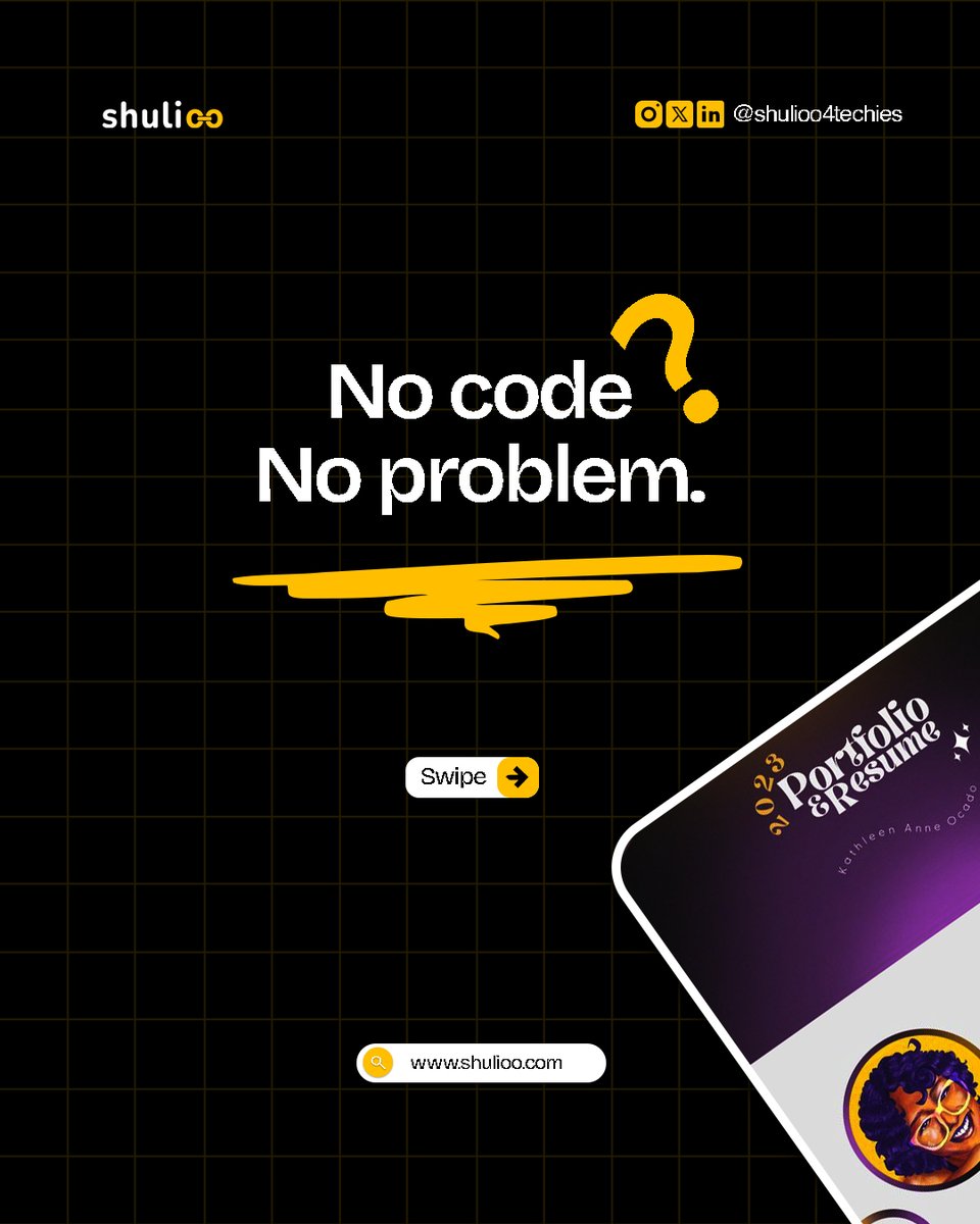 Shulioo4Techies's tweet image. If you’re in tech, this was made with you in mind.

Shulioo is not another complicated portfolio tool. It’s a clean, no-code portfolio builder specifically designed for developers, designers, data analysts, product managers, and other tech professionals.

#PortfolioTools