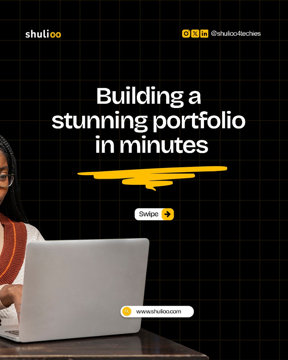 Shulioo4Techies's tweet image. If you’re in tech, this was made with you in mind.

Shulioo is not another complicated portfolio tool. It’s a clean, no-code portfolio builder specifically designed for developers, designers, data analysts, product managers, and other tech professionals.

#PortfolioTools