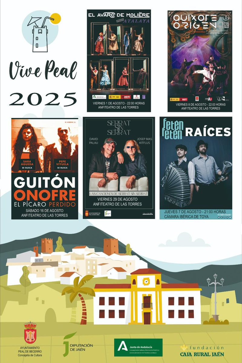 😎¿Estás por Jaén? Estos son algunos planes culturales para disfrutar en #Jaén este fin de semana.

📌Ciclo de artes escénicas "Vive Peal"
📍Peal de Becerro
🔗jaenparaisointerior.es/es/w/ciclo-de-…

📌Noches de luz en los Castillos de Jaén: Ciclo Luminare
📍Lopera
🔗 jaenparaisointerior.es/es/w/vive-cast…