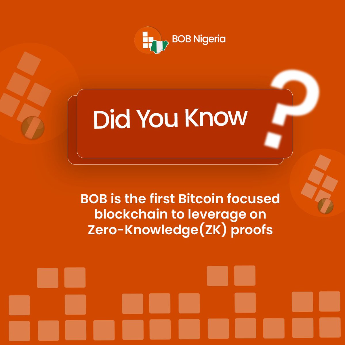 BOB (<a href="/build_on_bob/">BOB</a>)  is the first of it's kind 🧡