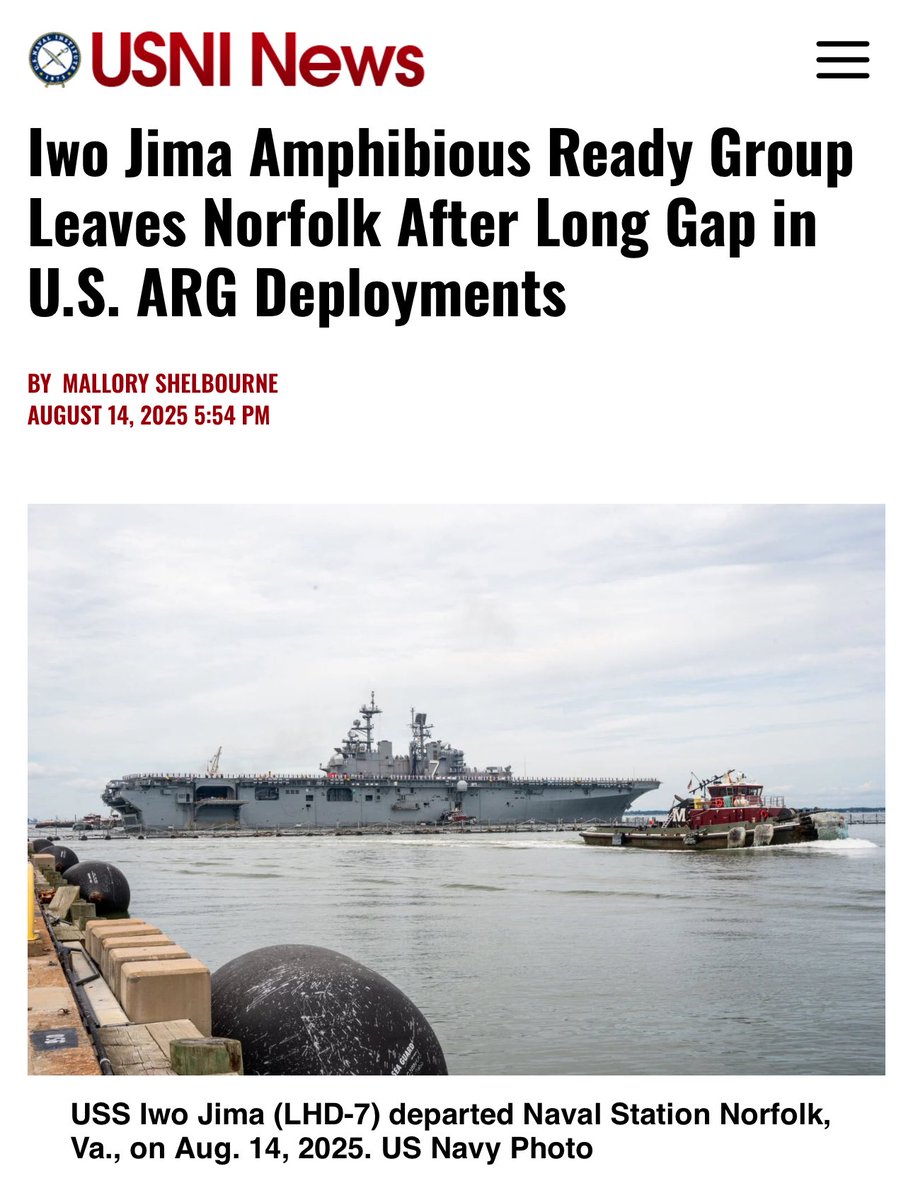 Readiness levels for Navy’s amphibious warship fleet doesn’t meet 50% goal

Iwo amphibious ready group deployed from Norfolk last week - this is the good news. As carrier strike groups and amphibious ready groups continue to face extended deployments and overworked operational
