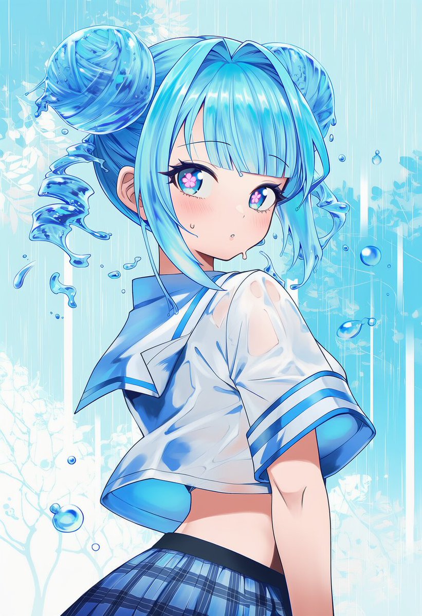 v4.5なってから感触変わって作ってなかった水ドリル髪ちゃんお団子にして試してみたら結構手ごたえ良かったので色々試しています