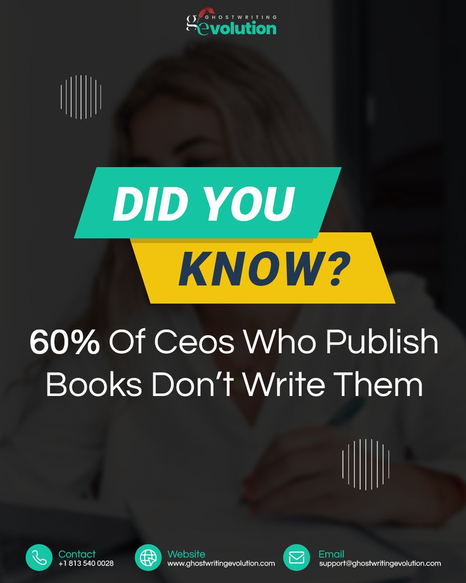 GWevolution's tweet photo. Time is limited. Influence isn’t. Ghostwriters empower busy professionals to publish without slowing down. Build your brand — we’ll write the book.

Visit now: https://t.co/8VPl0vyGIA

#GhostwritingEvolution #author #bookwriter #ghostwriter #ghostwriting #ghostwritingservices https://t.co/U4UGd7t54s