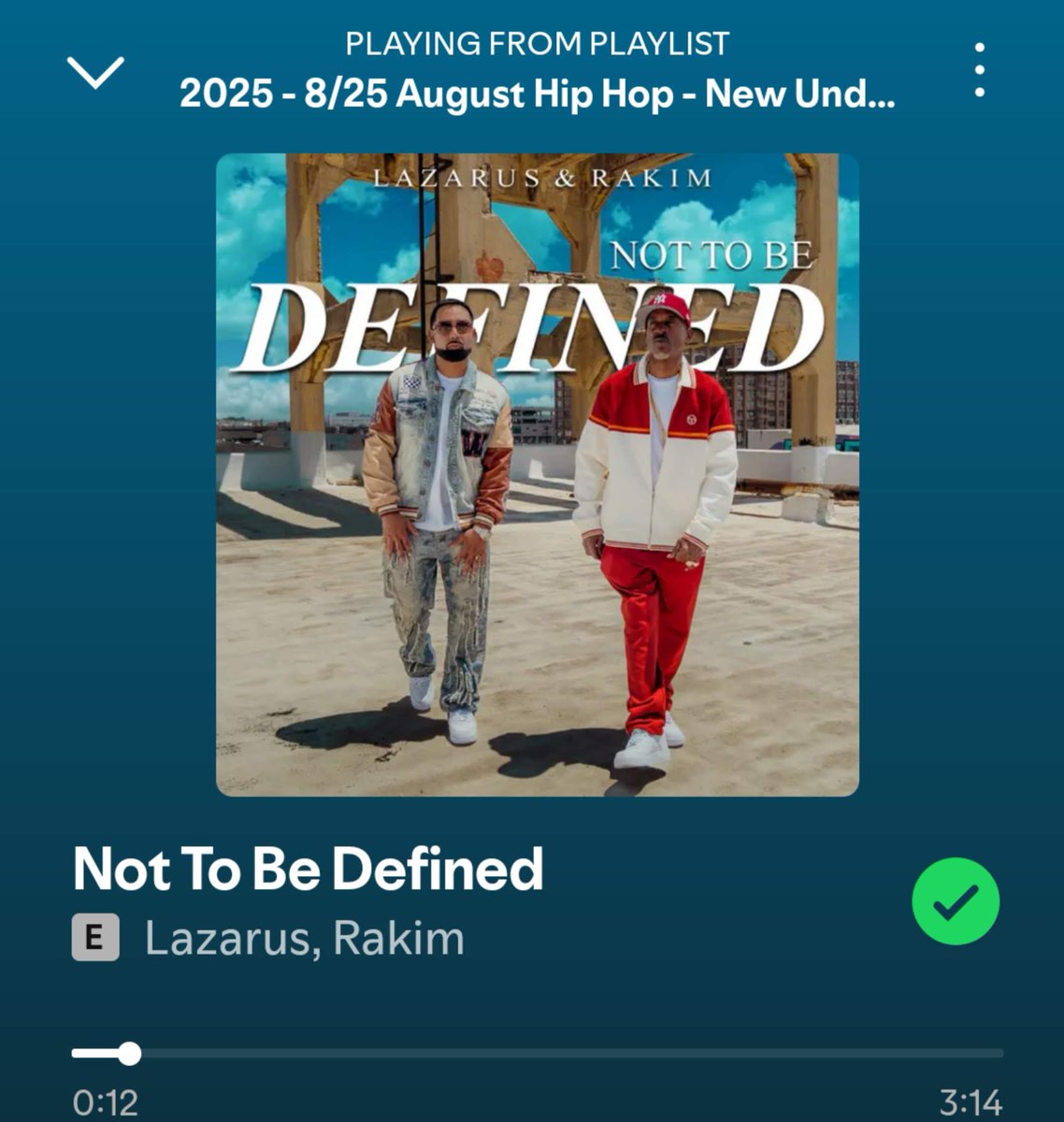 thhmuseum's tweet image. "Not To Be Defined" by Lazarus &amp;amp; Rakim is 1 of the historical collaborations on THHM's August 2025 Spotify playlist "New Underground Classic Rap" #NowPlaying #HipHop #HipHopHistory #TheHipHopMuseum #THHM #HipHopCulture #FridayMotivation 

Listen &amp;amp; Follow: open.spotify.com/playlist/1m8m2…