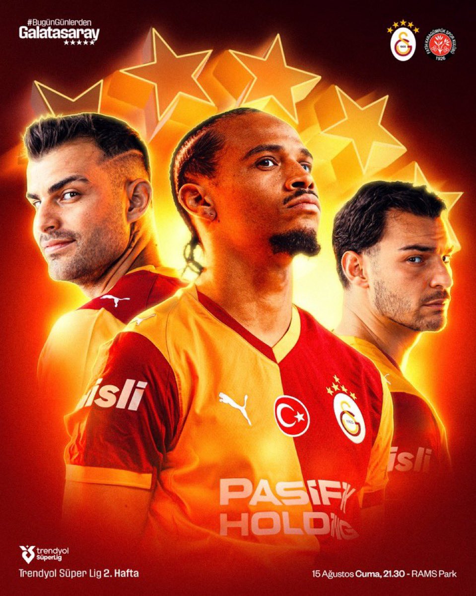 soccer_turkish's tweet photo. #Matchday
#TrendyolSüperLig
🟡🔴Galatasaray - Fatih Karagumruk 🔴⚫️
🗓️Week 2
🕰️9.30PM
🌑26C
🏟️ Rams Park Stadium
🚦Ozan Ergün
📲#GSvFK
📺BeIN Sports 1 https://t.co/qNQc93vCp0