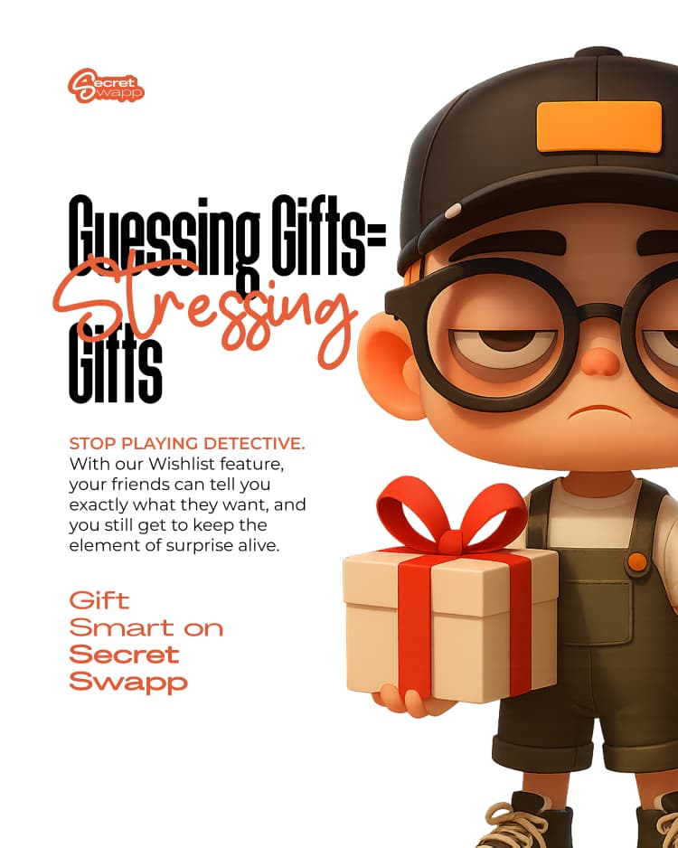SecretSwapp's tweet photo. TGIF!  Let SecretSwapp take the guesswork out of gifting so you can relax, enjoy and swap better this weekend. 

#StressFreeGifting #Secretswapp #TGIF #เสน่หาวาโยคิว8  #HappyIndependenceDay https://t.co/YiwpB62p9V