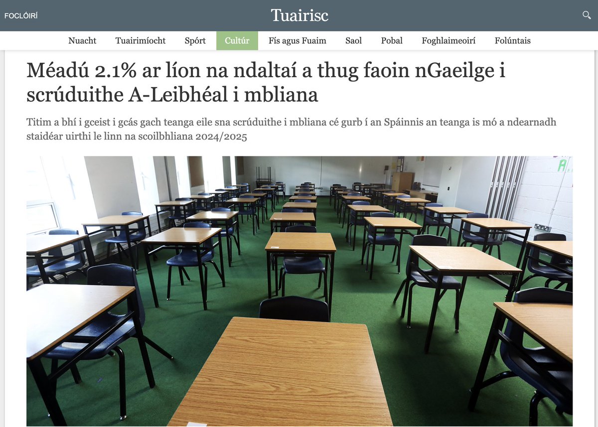 “Ní hamháin go bhfuil múinteoirí na Gaeilge ag cur scoth an teagaisc ar fáil ach tá siad ag spreagadh an chéad ghlúin eile le titim i ngrá leis an teanga dhúchais chomh maith..." 

"Tá na forbairtí seo ann, chomh maith, beag beann ar polasaithe nó tacaíocht atá ar fáil don