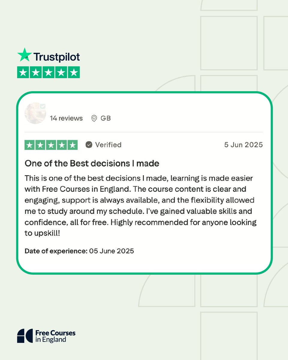 Sometimes the best decisions are the ones you make just for you. 

Flexible. Supportive. Confidence-boosting.

Explore what's available 👇
freecoursesinengland.co.uk/free-courses-1/