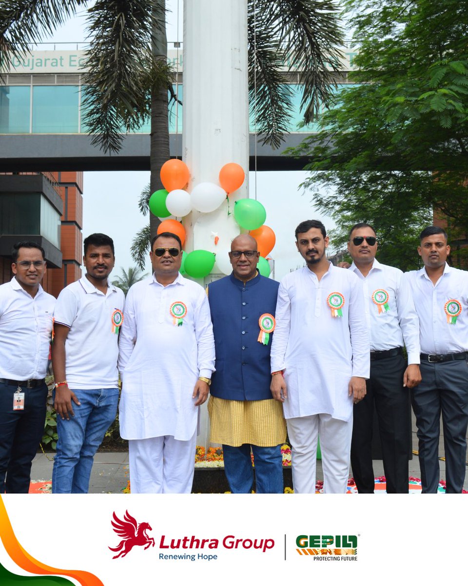 luthraLLP's tweet photo. United by one flag, one purpose, one dream, celebrating 79 years of freedom with pride, unity, and a promise for a cleaner, greener future. 

#LuthraGroup #IndependenceDay https://t.co/k3PgvHPfK6