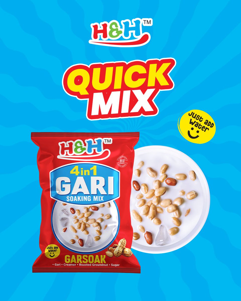 hnh_garimix's tweet photo. School, work, or chill time H&H Quick Gari Mix has your back.
#HH #handh #h&hgariMix #handhGariMix #handhGariSoak #gariMix
#newGariMix #hAndh #gariProductionInGhana
#foryou https://t.co/Z915BwFu0P