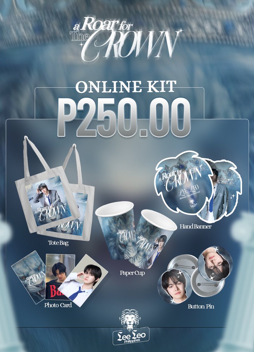 A ROAR FOR THE CROWN : LEE LEO CSE ONLINE KIT — NOW OPEN! ✨🦁

ROAR into the excitement, LeoZ! 💙🐾

Celebrate our lion-hearted trainee Lee Leo with our Special Online Kit — perfect for fans near and far who can’t attend in person but still want to join the celebration!

💰