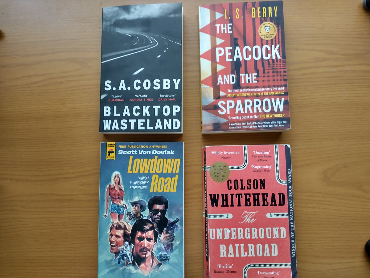 Steven Powell (@ellroyreader) on Twitter photo I'm slowly making my way through the work of all the authors I met at the Edgar Awards ceremony last year.
Some truly wonderful books by <a href="/blacklionking73/">S.A.Cosby</a> <a href="/isberryauthor/">I.S. Berry | THE PEACOCK AND THE SPARROW</a> <a href="/colsonwhitehead/">colson whitehead</a> and <a href="/vondoviak/">Scott Von Doviak</a> I'm slowly making my way through the work of all the authors I met at the Edgar Awards ceremony last year.
Some truly wonderful books by <a href="/blacklionking73/">S.A.Cosby</a> <a href="/isberryauthor/">I.S. Berry | THE PEACOCK AND THE SPARROW</a> <a href="/colsonwhitehead/">colson whitehead</a> and <a href="/vondoviak/">Scott Von Doviak</a>