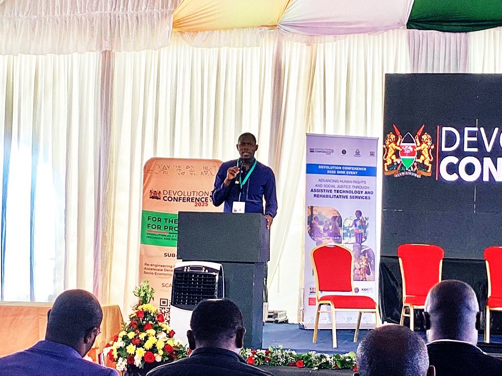 MOHMedServices's tweet image. At a side event by ATScale during #DevCon2025, PS Medical Services Dr. Ouma Oluga urged stronger action to end stigma and ensure all Kenyans who need assistive technology are mapped and supported.