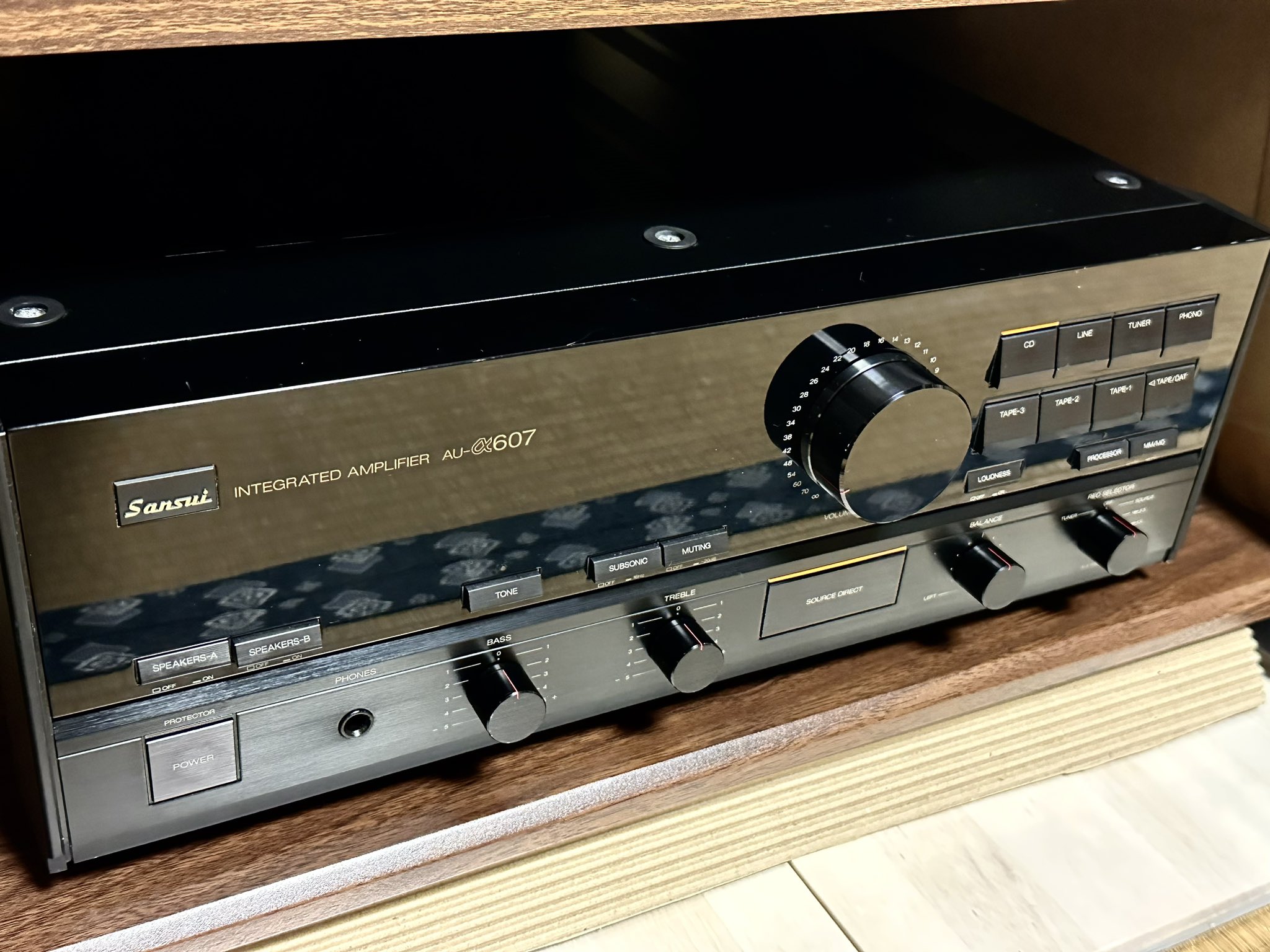 サンスイ　AU α607 動作未確認 修理挑戦】ジャンクのアンプ（SANSUI AU-α607 ）の動作確認