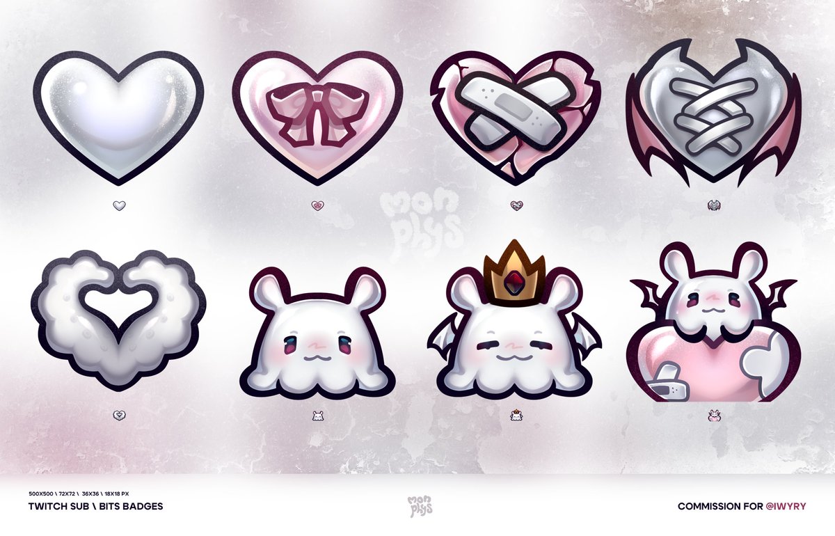 monphys's tweet image. Few sub badges commissions!

- - For all questions DM me thru Discord please &amp;gt;&amp;lt;