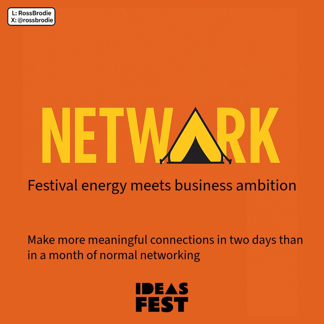 RossBrodie's tweet photo. Create posters that capture the essence of #IdeasFest2025 – the Glastonbury of the business world – where the buzz of a festival collides with the ambition of business. @ideas_fest @OneMinuteBriefs https://t.co/OgsUkcZuPY