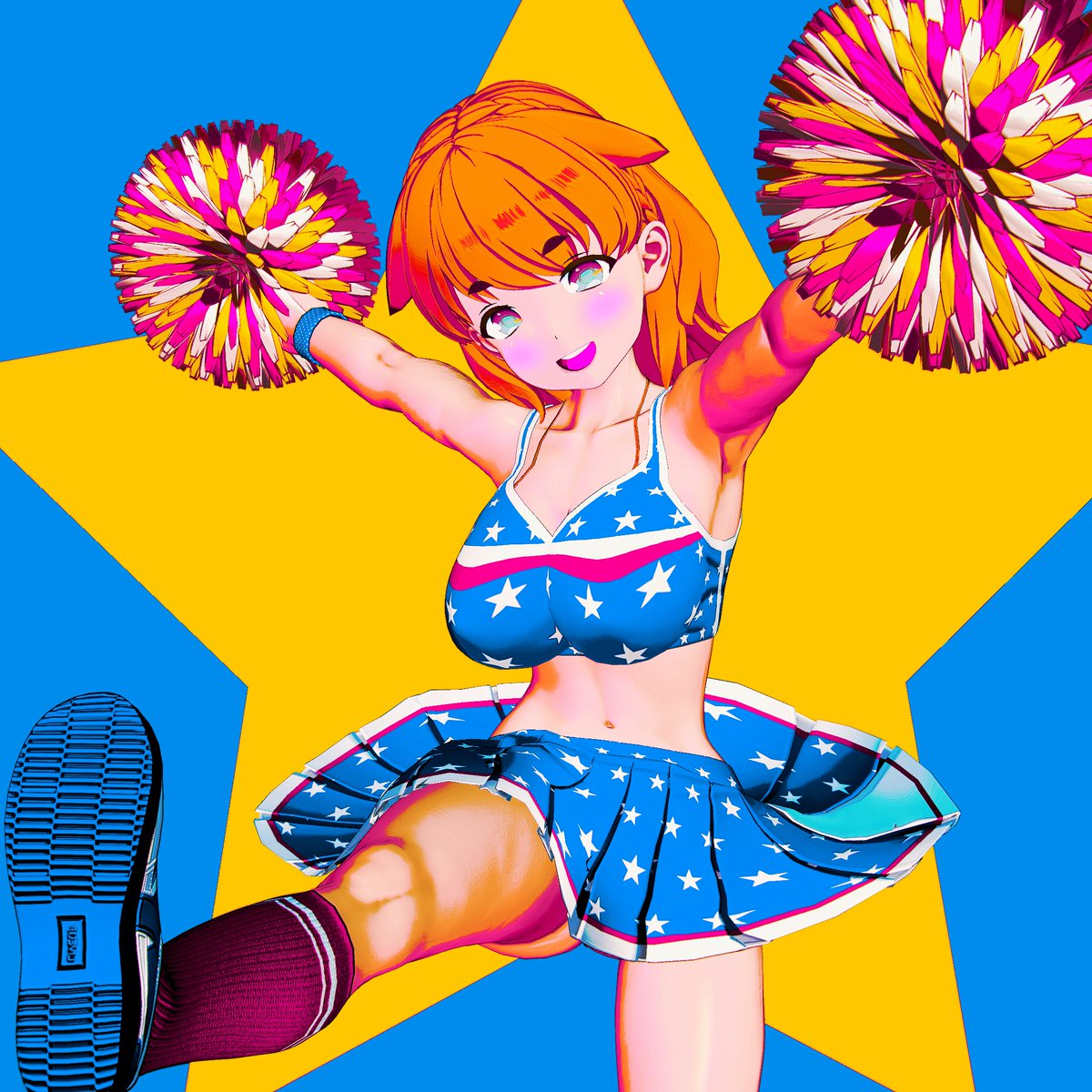 今週もお疲れさまでした。
今日はポンポンを持って応援しているチアリーダーなキャロちゃんを貼っておきます。
※幻影さんの「ポンポン(配布用)」をお借りしました
#サマすく #ILLGAMES