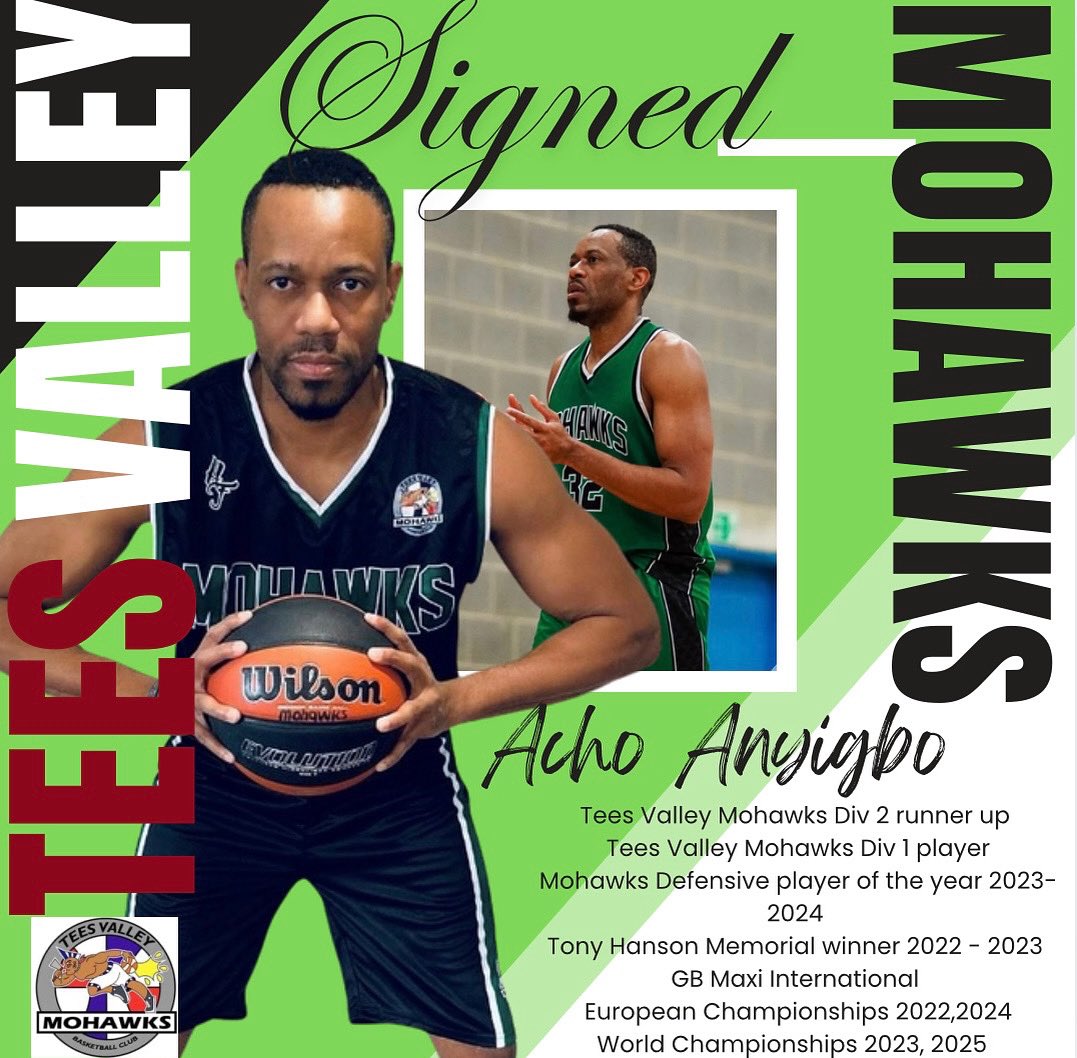 Captain Acho is back for 25/26 season. Mohawks will be hosting Manchester at Home on the 27th Sept at 3pm. #proudtobeamohawk