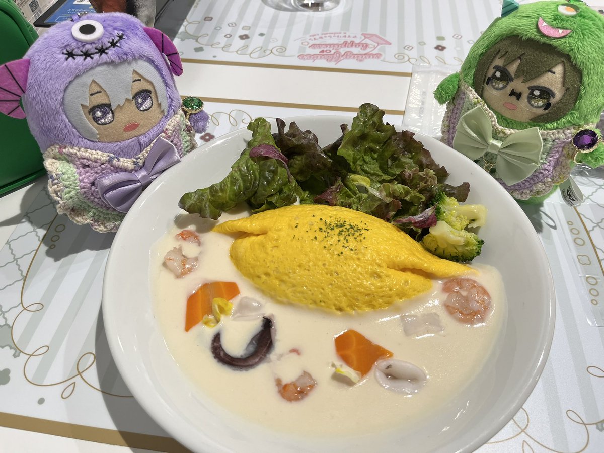 chinojunjun's tweet photo. 上げ損ねてた昨日のアニカフェ
楽のバープロのために行ったので、楽のアクスタも一緒に☺️

アクスタは芥々@2cz5g 様のものです。 https://t.co/M8kHVct97p