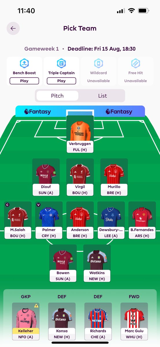 randomtask2309's tweet photo. @FPL_Calle Think I am finally locked in! https://t.co/fhLx9IFWOE