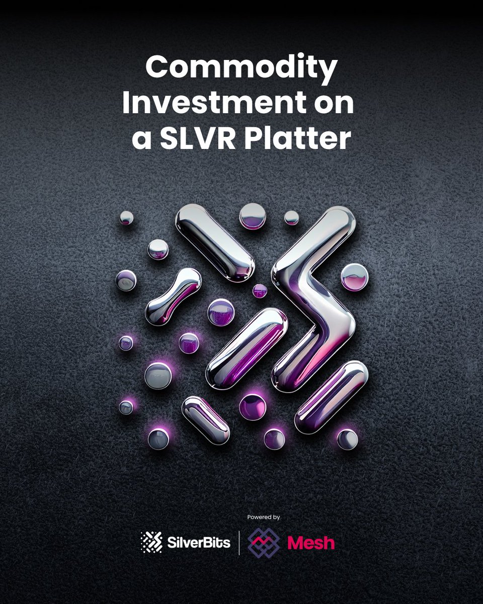 SilverBits SLVR is your digital gateway to physical silver – and it’s the latest commodity-based tokenised asset to launch on Mesh.trade!

go.mesh.trade/x-slvr-launche…

#opencapitalmarkets #smartassets