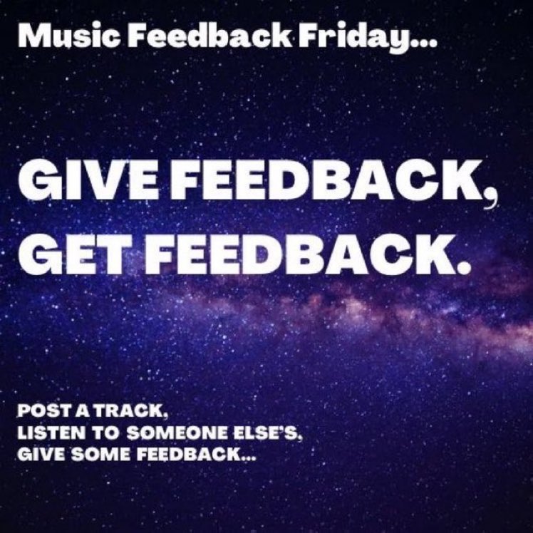 It's #FeedbackFriday!

The rules are simple:

1, Post your track 🎶

2, Listen to someone else’s track 🎧

3, Tell them what you think of it ! ✍️