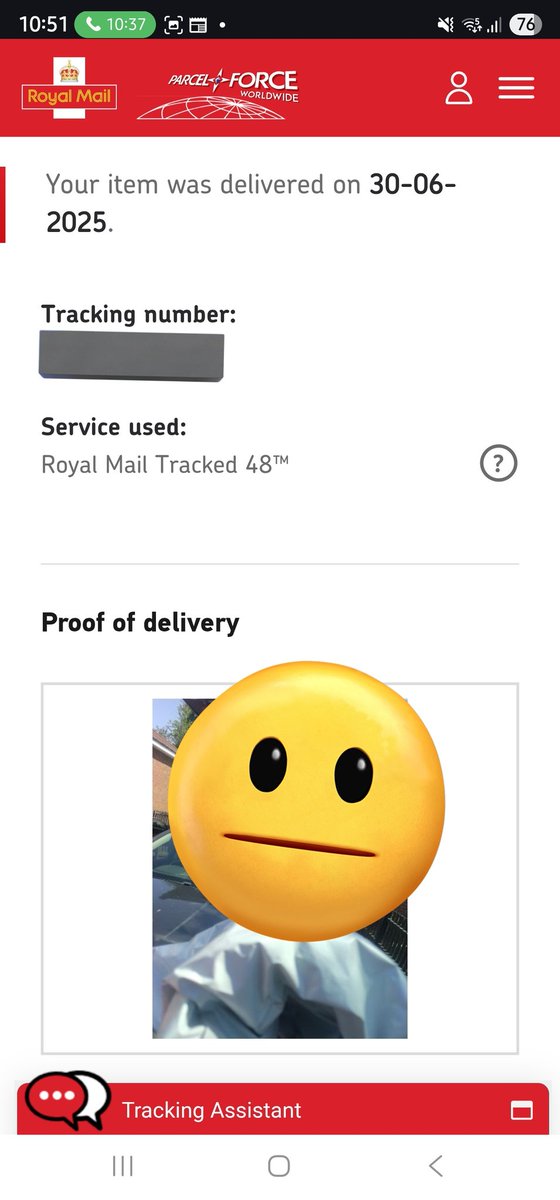 LifeAintEasi's tweet photo. @parcelforce I literally watched your delivery driver take a picture of my house with the parcel in his hand and drive off. Claiming its delivered I've been on hold waiting to speak to someone for over an hour I need my order and to speak to someone about this https://t.co/l5TM1DsXaH