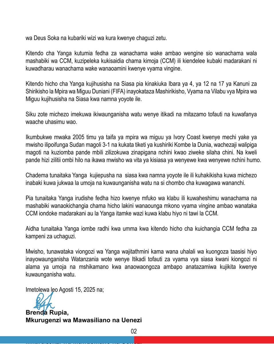 Chadema Tanzania tweet media