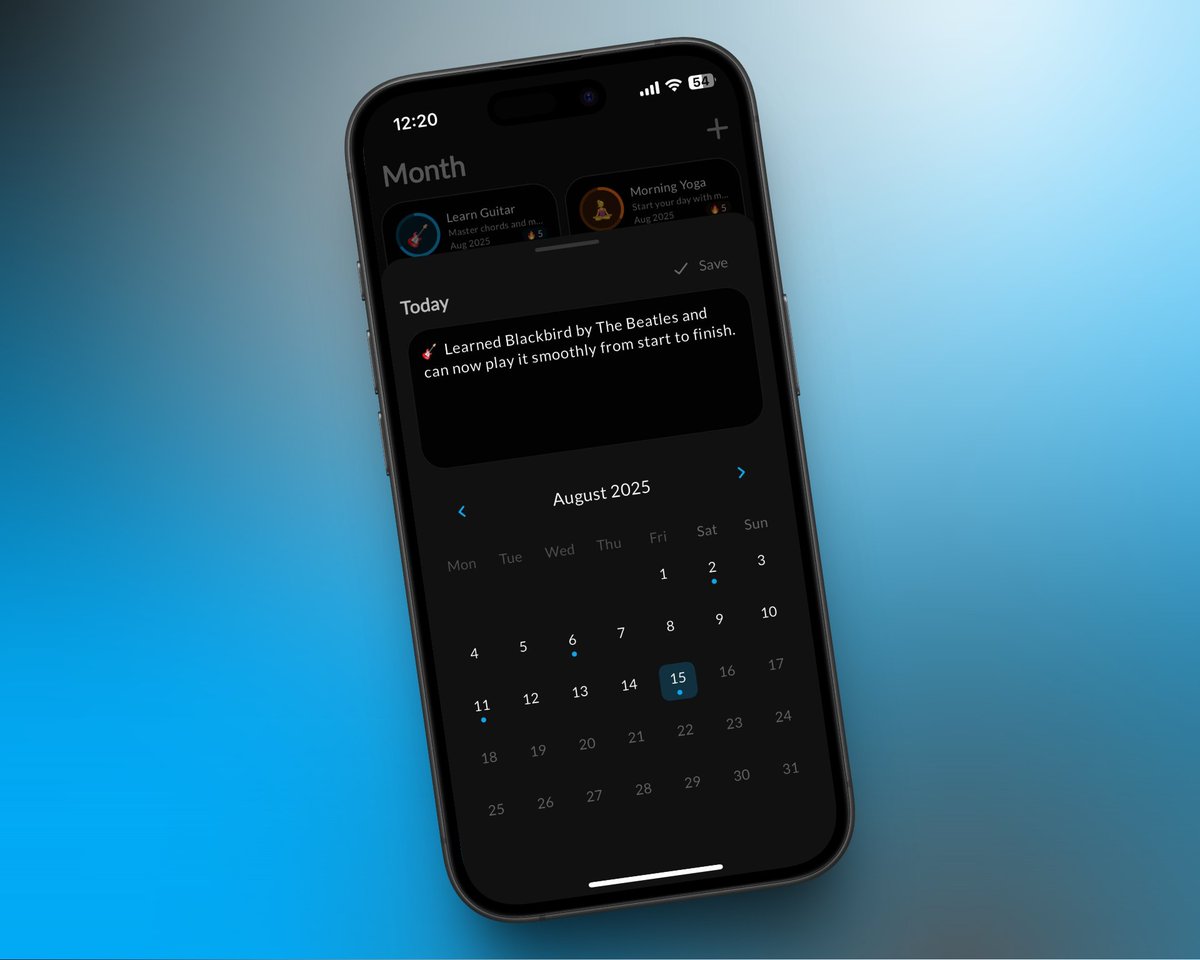 HabitGridApp's tweet photo. 📝Now you can add notes to your habits! Jot down thoughts, reflections and progress details right alongside your daily habits, making your tracking more personal than ever! 
#habittracker #habitgrid https://t.co/pHVHUOhWKa