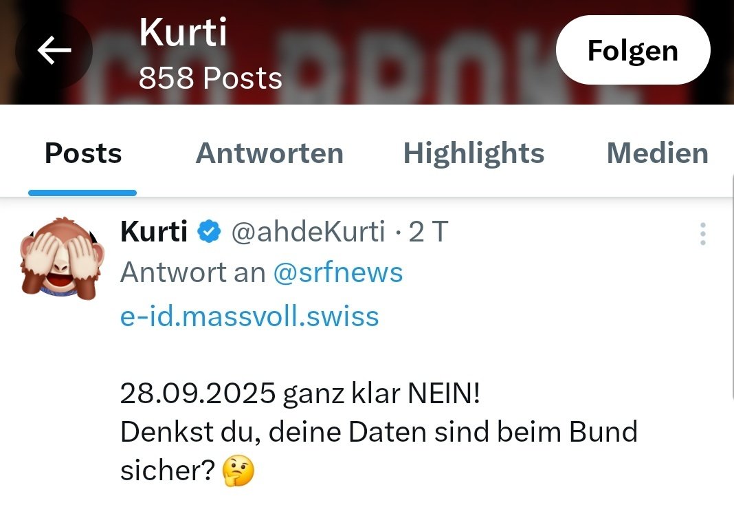 Keine e-id dafür lauter blaue Haken.