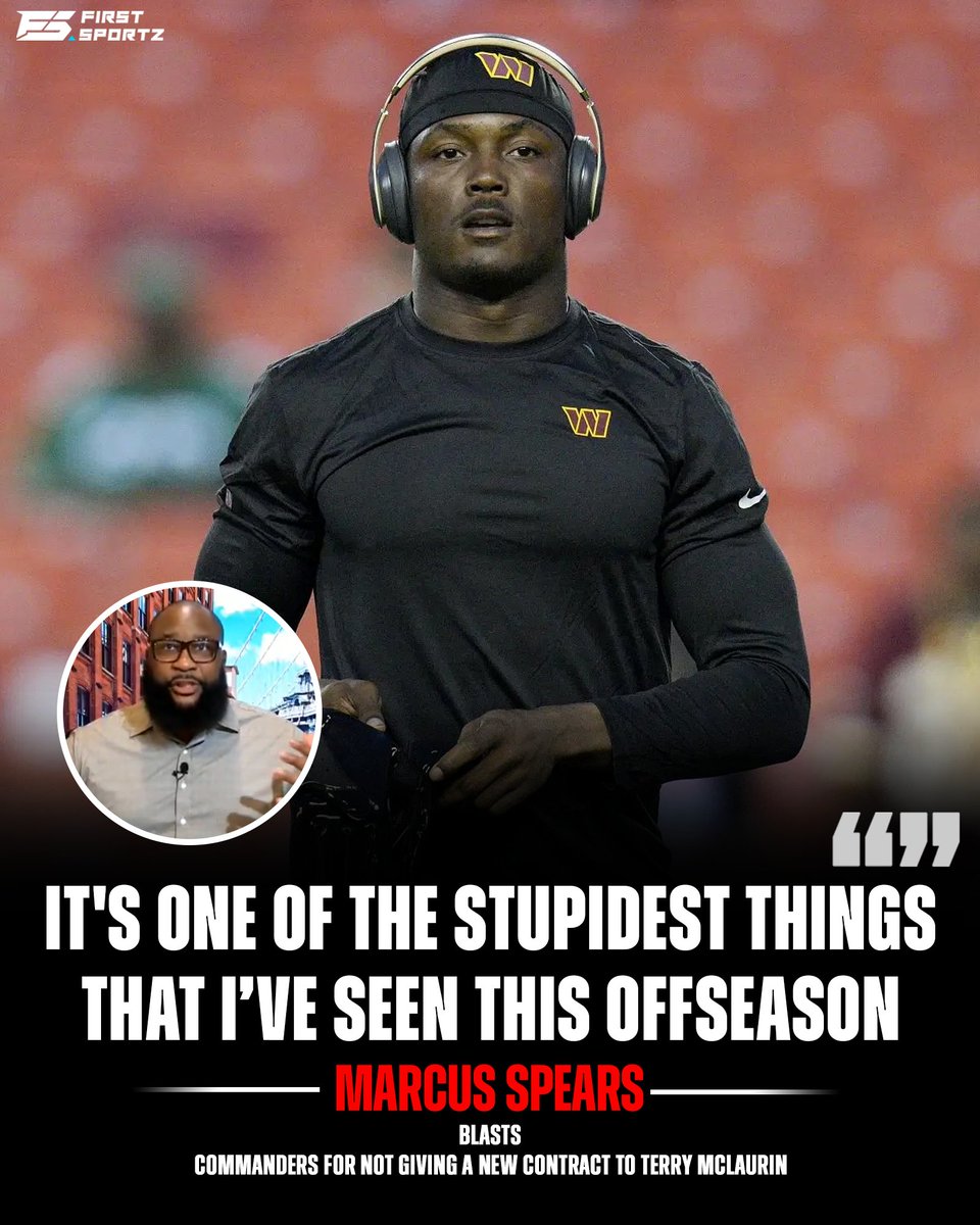 Commanders Not Signing Terry McLaurin Is One the “Stupidest” Things Marcus Spears Has Seen This Offseason

firstsportz.com/commanders-not…

"[Terry’s contract situation is] one of the stupidest things that I’ve seen this offseason. It just seems like it makes all the sense in the world.
