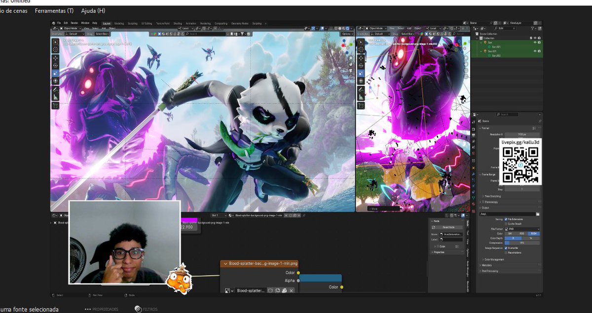 Novamente em live finalizando a arte de ontem!

twitch.tv/kallu3d