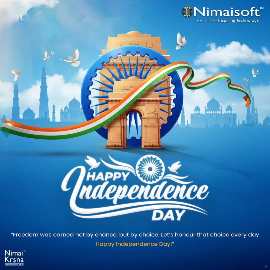 Freedom is not just a right we inherited, it’s a responsibility we uphold every day. #HappyIndependenceDay! Let’s continue building a stronger, #innovative, and inclusive India.

#IndependenceDay2025 #MakeInIndia #DigitalIndia #FreedomToInnovate #NationFirst #Nimaisoft