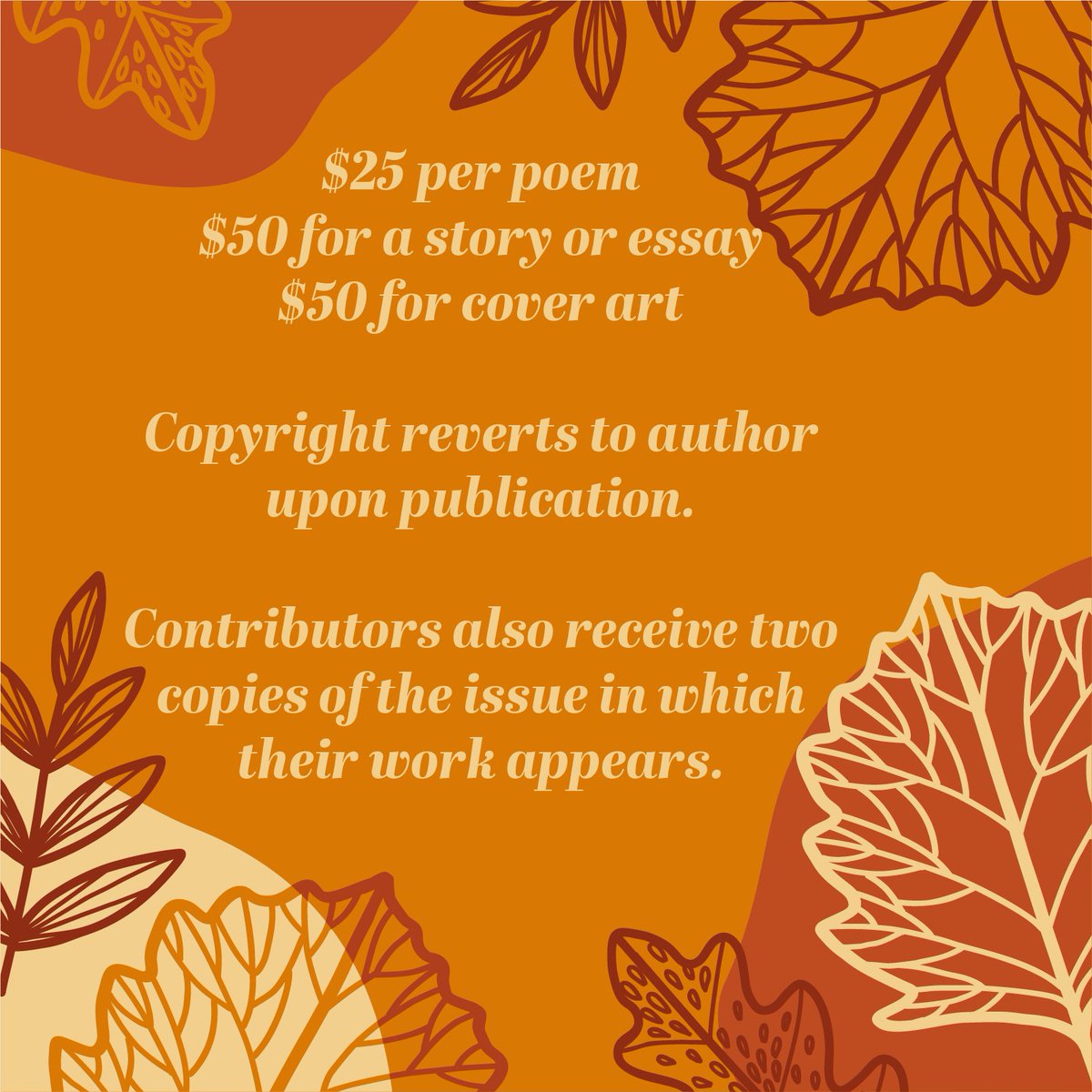 Submissions open now in poetry, fiction, &amp; nonfiction!

100 free subs for historically underrepresented writers in each genre. We will close fiction, online fiction, &amp; poetry after 250 paid subs each are received
 southernhumanitiesreview.com/submit.html

#WritingCommunity #poetrycommunity